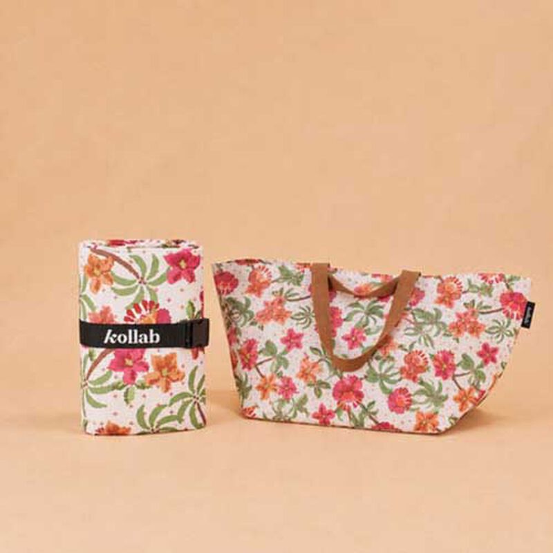 Kollab Beach Bag Hibiscus Retreat image number 3